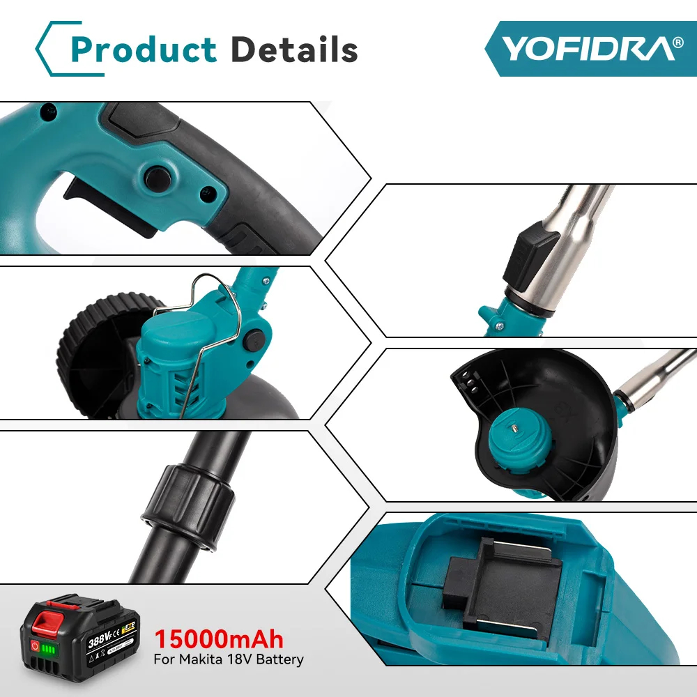 Akutrimmer teleskoopvarrega – 18V (ühildub Makita akudega) - Pilt 6
