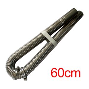 Roostevabast terasest diiselpuhuri heitgaasitoru – sobib 5kW ja 8kW diiselsoojenditele, painduv, soojus- ja roostekindel