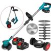Yofidra 18V juhtmeta murutrimmer – 1500W harjadeta mootor, reguleeritav teleskoopvars, 3-in-1 lõikesüsteem