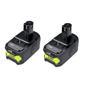 RYOBI ONE+ 18V Asendusaku 6Ah – liitiumioonaku, suure mahutavusega, kiire laadimine, ühildub Ryobi ONE+ tööriistadega
