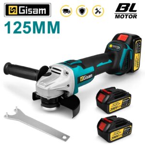 18V harjadeta aku nurklihvija – 10000 p/min, 125mm lihvketas, 4 reguleeritavat käiku, ergonoomiline disain