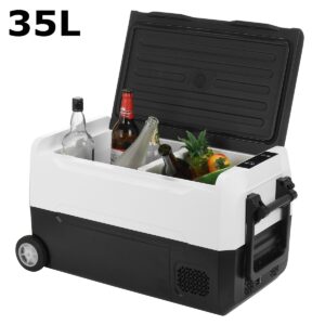 35-liitrine 12V autokülmik – kompressor jahutus, -20°C sügavkülmutus, universaalne toiteallikas, ideaalne reisidele ja matkamisele