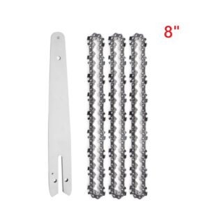 8-tolline kettsae juhtplaat ja lõikekett, karastatud teras, universaalne varuosa elektri- ja akukettsaagidele