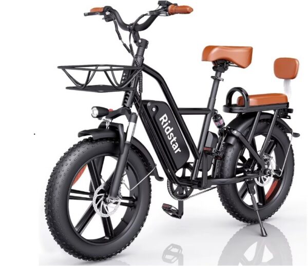 PH003 retrostiilis elektriline fatbike – 2000W kahe mootoriga, 48V 20Ah aku, 26×4" rehvid, LCD-ekraan, poekorv ja pereiste
