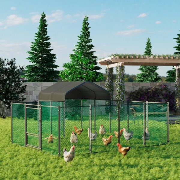 Aedik 393 × 312 × 156 cm – Välitingimustesse Aedik Kanadele, Tugev Metallraam, Veekindel Kate, Komplektis Telgivaia ja Kinnitustarvikud - Image 5