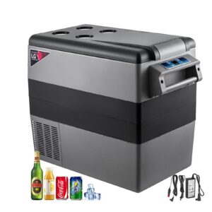 55L kaasaskantav autokülmik topeltsoonilise sisemuse, kompressortehnoloogia ja LCD-juhtpaneeliga. Jahutab kuni -20°C, töötab 12V/24V ja 220V voolul, sobib autosse, paati või matkabussi.