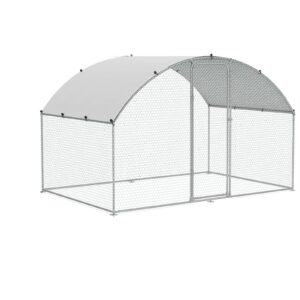 suur metallist kanakuut 3×2×2 m koos UV-kindla katuse ja traataedikuga – sobib kanadele, küülikutele ja partidele.