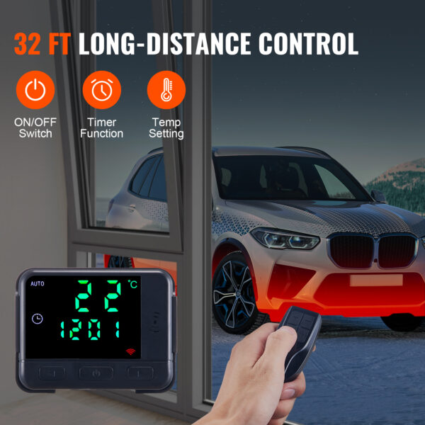 VEVOR 8kW Diiselsoojendi 12V Bluetooth Juhtimisega – Auto, Kaubiku, Matkaauto ja Paadi Parkimiskütteseade | LCD Ekraan ja Pult - Image 5