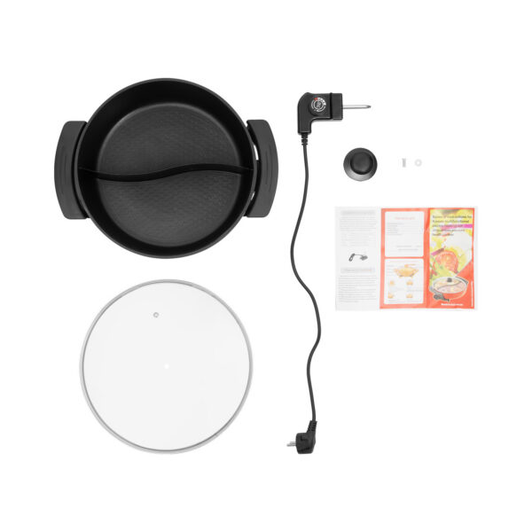 6L Elektriline Kahekambriline Hot Pot Pliit – Multifunktsionaalne 1360W Pott Keetmiseks, Praadimiseks ja Hautamiseks | Sobib 3–4 Inimesele - Image 6