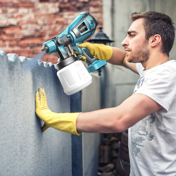 Akuga Värviprits, Makita Akuga Ühilduv | 550W HVLP Värvipihusti | 1000 ml Paak | 2x 3.0Ah Akud + Laadija Komplektis - Image 4