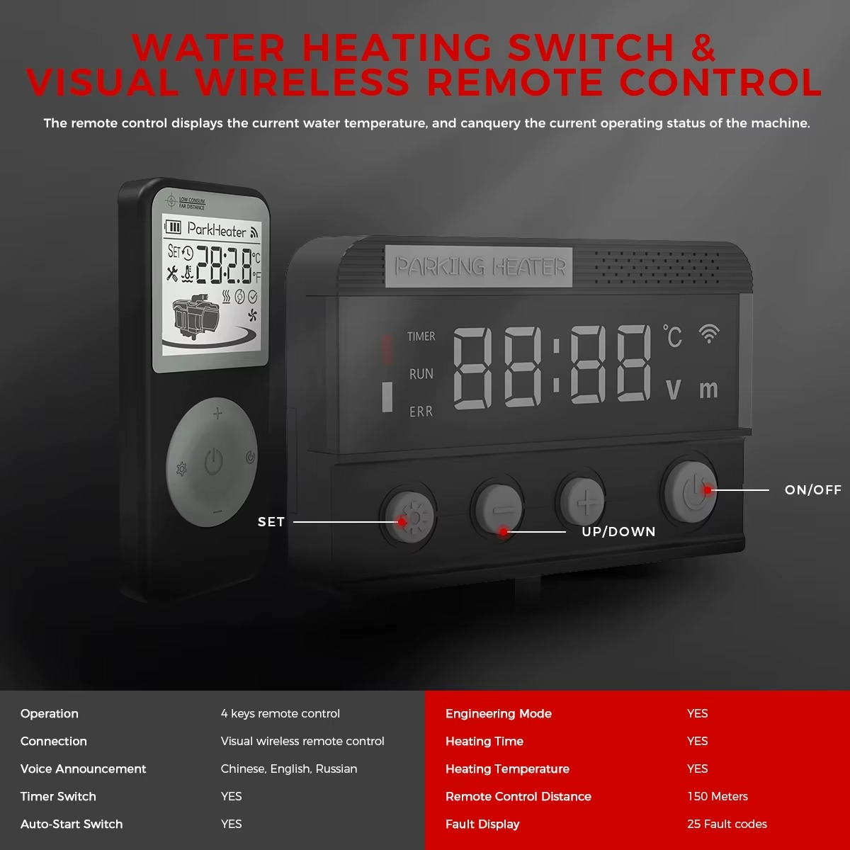 12V 5KW Eelsoojendi nn. Webasto – Bensiin/Diisel Eelsoojendi LCD Ekraani ja Kaugjuhtimisega, Mootori Kütteseade Sõiduautodele, Kaubikutele ja Matkaautodele - Image 4