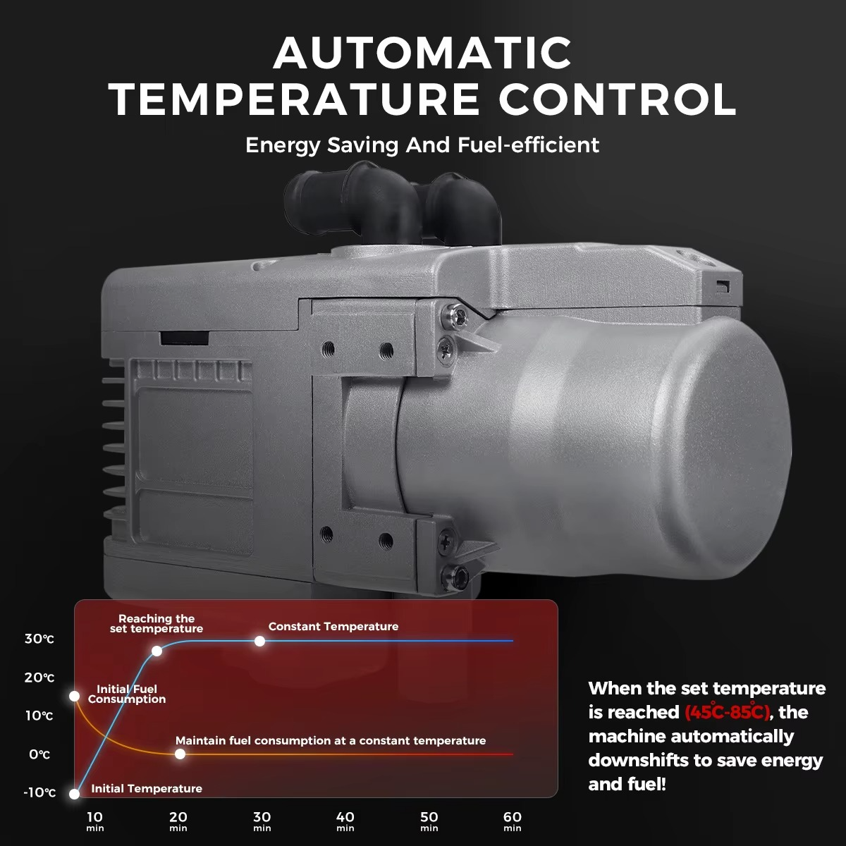12V 5KW Eelsoojendi nn. Webasto – Bensiin/Diisel Eelsoojendi LCD Ekraani ja Kaugjuhtimisega, Mootori Kütteseade Sõiduautodele, Kaubikutele ja Matkaautodele - Image 5