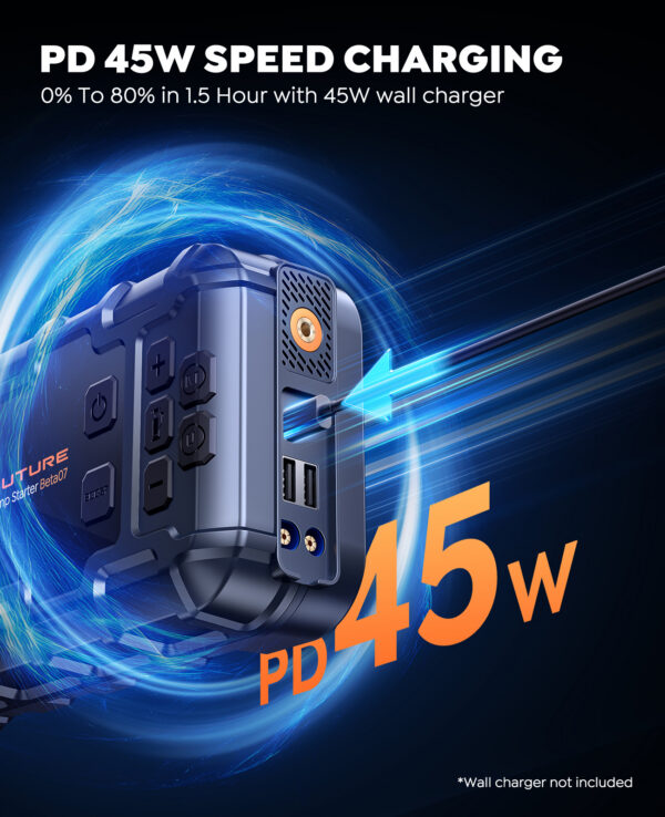 BUTURE 6000A Auto Käivitusabi + Kompressor – Powerbank 45W Kiirlaadija - Image 6