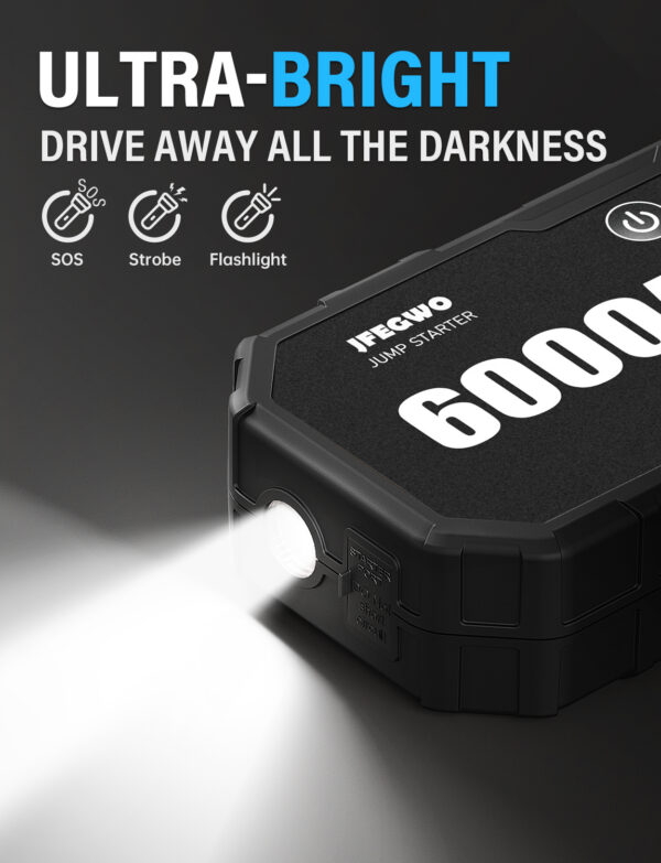 6000A Käivitusabi 12V – LCD Ekraan, Force Boost, Powerbank – Autodele, Maasturitele, Mootorratastele, Kaubikutele, Veokitele - Image 7