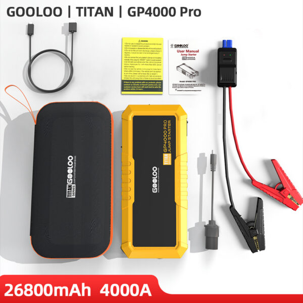 GOOLOO GP4000 Pro Käivitusabi / Aku Booster / Powerbank / Taskulamp - Image 7