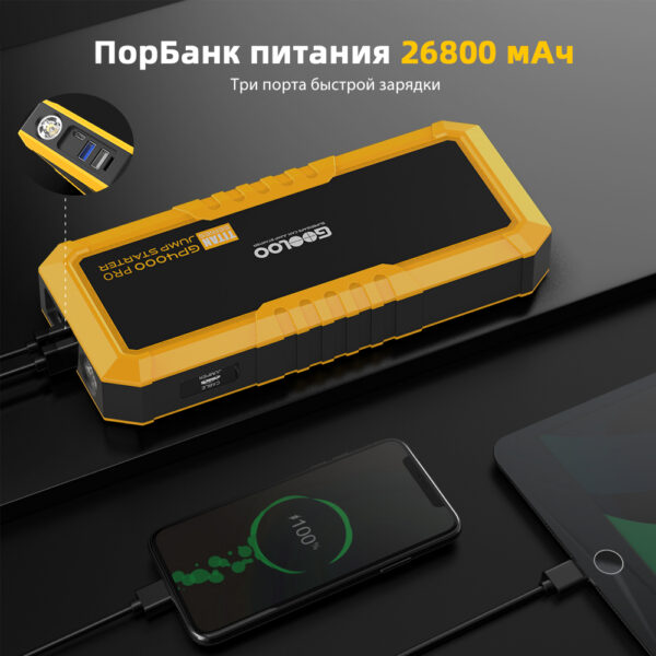 GOOLOO GP4000 Pro Käivitusabi / Aku Booster / Powerbank / Taskulamp - Image 5