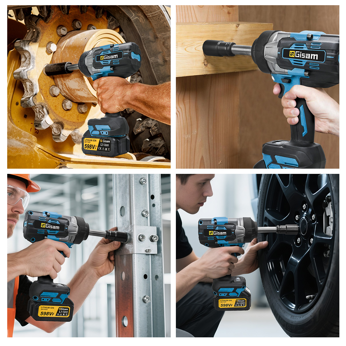 2800N.M Löökmutrikeeraja 1/2'' Pikendatud Võlliga + 2x 4.0Ah Aku + Kohver – 18V Makita Akuühilduv + LED Töövalgus + 5 Käiku - Image 5