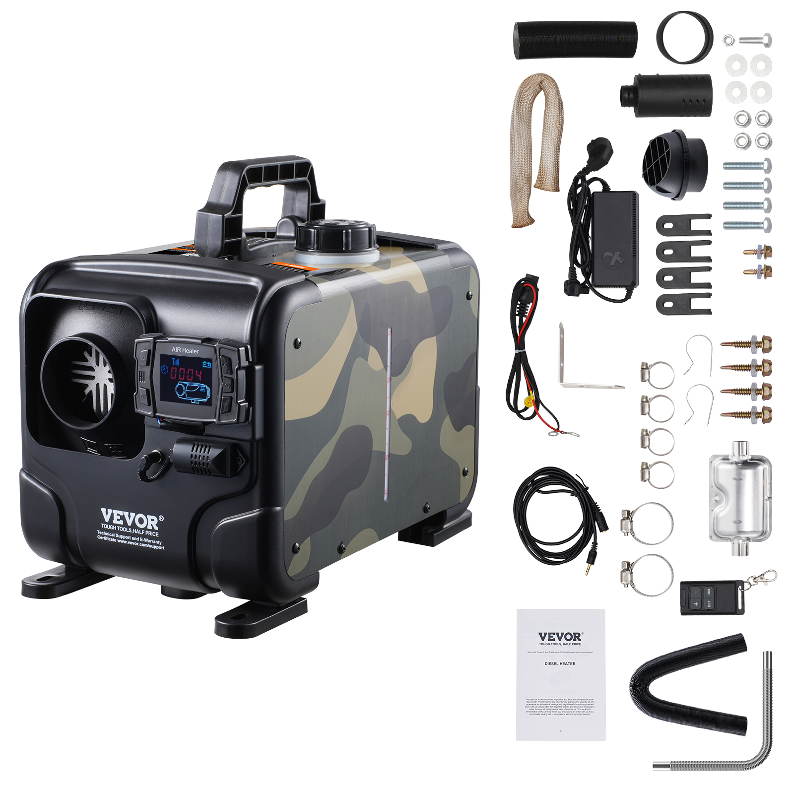 8KW Diiselsoojendi CY5004 – 12V/24V Kaugjuhitav ja Bluetoothiga Soojendi – CO-Alarmiga LCD Ekraaniga Diiselküte – Matkaautodele, Sõidukitele, Telki, Garaaži, Töökotta - Image 6