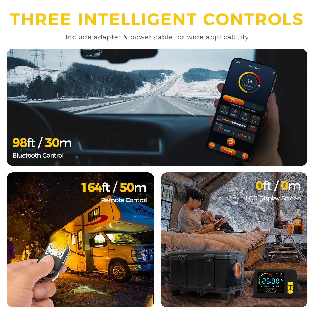 8KW Sunster Tööriistakohvris Diiselsoojendi 12V/24V/220V – LCD Ekraan, Bluetooth & Puldiga – Kõrge efektiivsusega kütteseade Matkaautodele, Garaažile, Paadile, Telki - Image 5