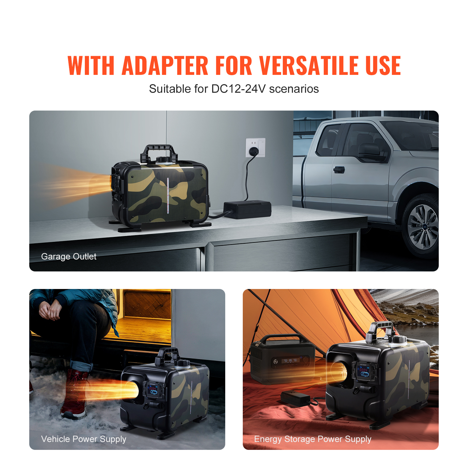 8KW Diiselsoojendi CY5004 – 12V/24V Kaugjuhitav ja Bluetoothiga Soojendi – CO-Alarmiga LCD Ekraaniga Diiselküte – Matkaautodele, Sõidukitele, Telki, Garaaži, Töökotta - Image 3