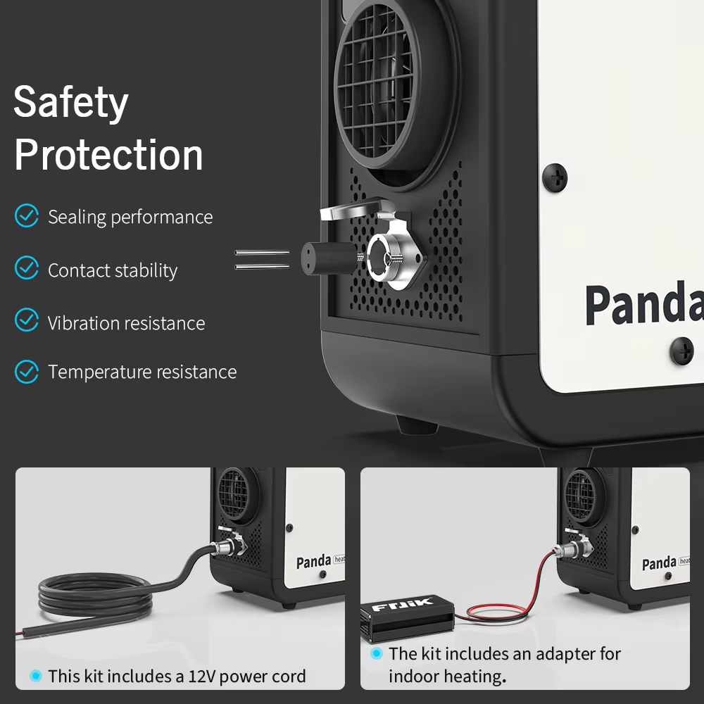 FDIK 8kw Soojapuhur Panda-U7 12V/24V/220V – LCD-ekraan, Bluetooth ja Puldiga Juhtimine, Kaasaskantav Diiselsoojendi Matkamiseks, Paadile, Haagissuvilale ja Sõidukitele - Image 5