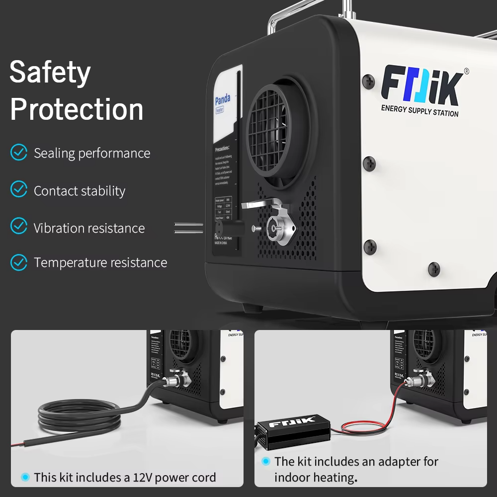 FDIK 8kw Soojapuhur Panda-U6 12V/24V/220V – LCD-ekraan, Bluetooth ja Puldiga Juhtimine, Kaasaskantav Diiselsoojendi Matkamiseks, Paadile, Haagissuvilale ja Sõidukitele - Image 2