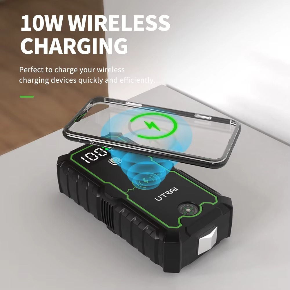 4000A auto käivitusabi ja akupank UTRAI JS-1 Pro – 12V, juhtmevaba laadimine, LED-taskulamp - Image 3