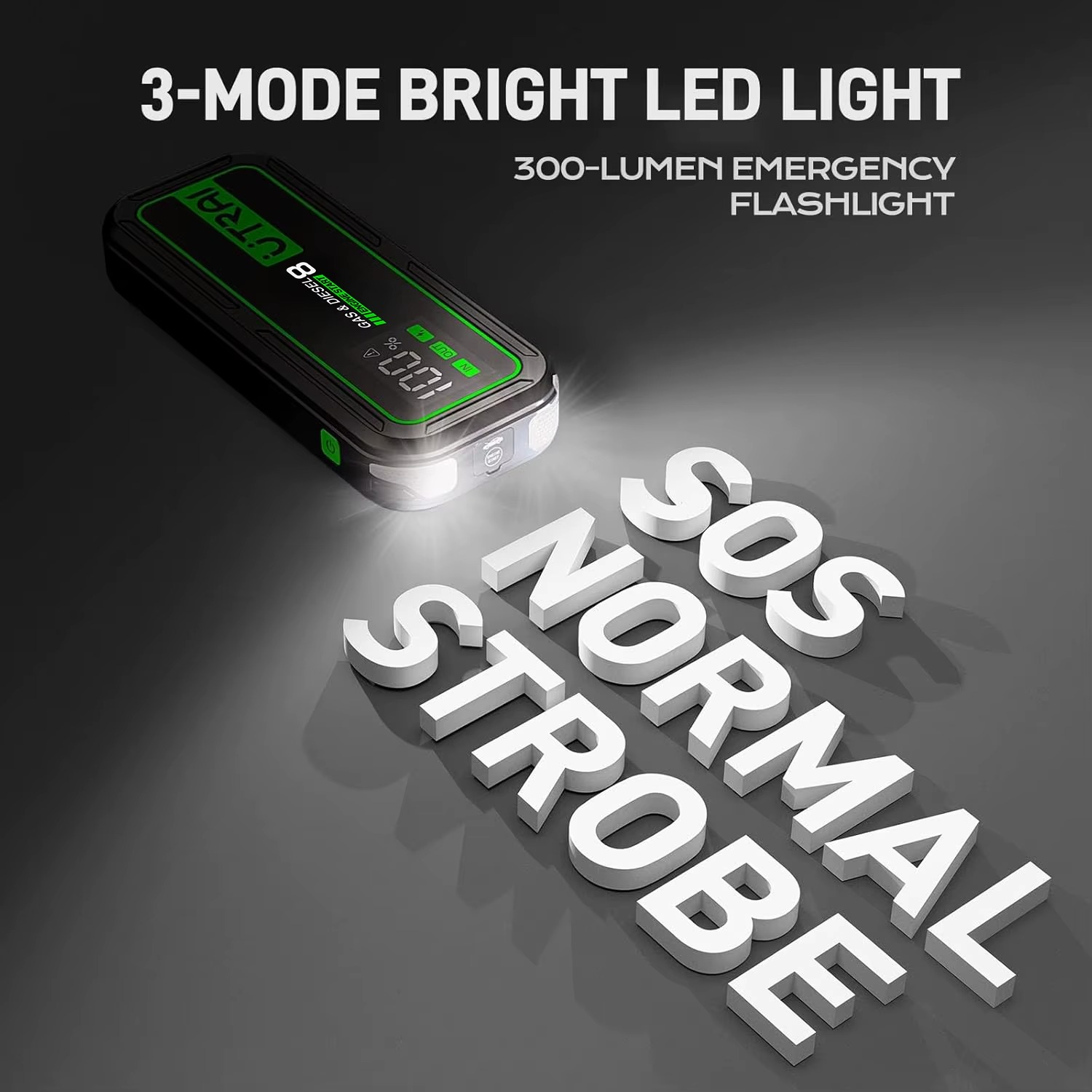 6000A auto käivitusabi ja akupank UTRAI JS-8 – 12V, kuni 10.0L mootoritele, LED-taskulamp - Image 4