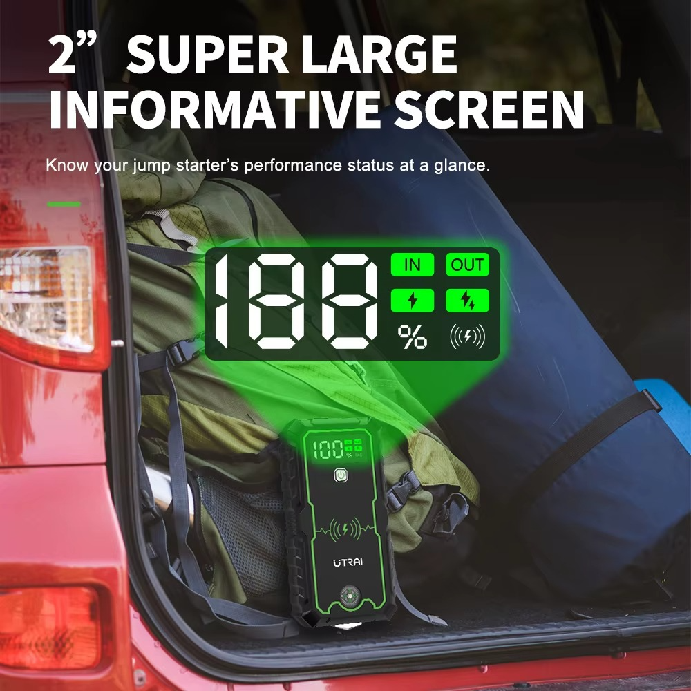 4000A auto käivitusabi ja akupank UTRAI JS-1 Pro – 12V, juhtmevaba laadimine, LED-taskulamp - Image 2