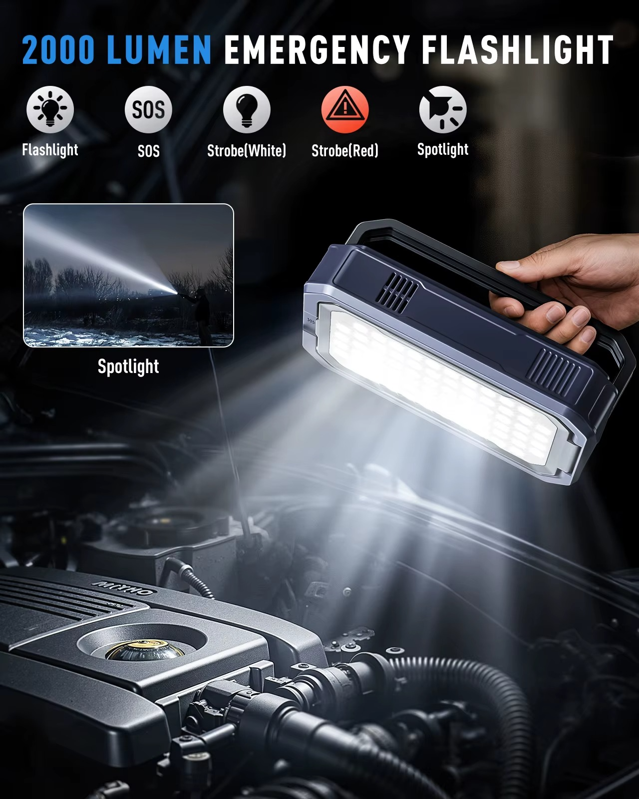 7000A auto käivitusabi kompressoriga UTRAI – 12V, 150 PSI, OBD-diagnostika, 18W kiirlaadimine - Image 3