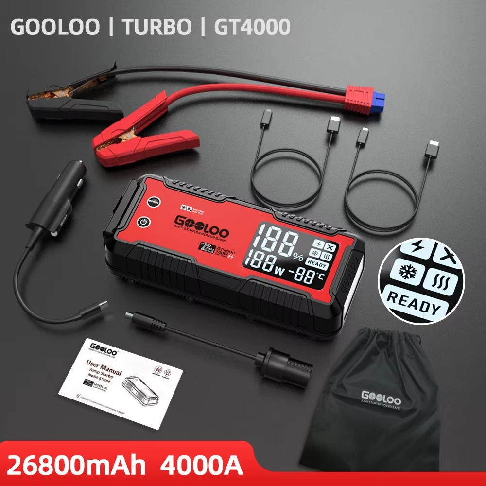 4000A auto käivitusabi GOOLOO GT4000 – 12V, 88.8Wh, 100W USB-C, IP65 - Image 3