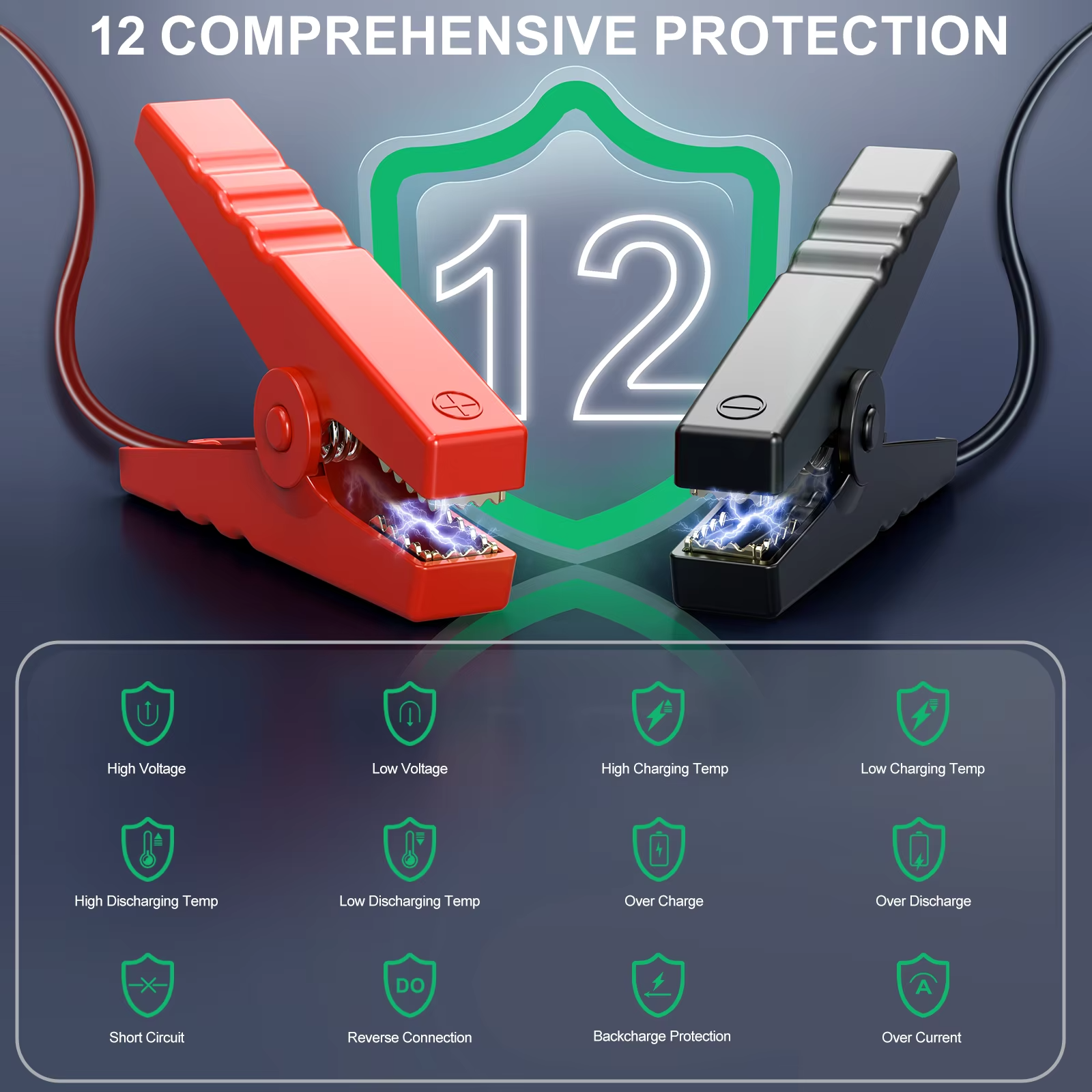 8000A Auto käivitusabi ja akupank BIUBLE 12V koos õhukompressoriga - Image 4