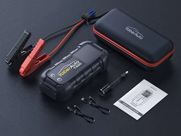 6000A auto käivitusabi YaberAuto – 12V, PD 45W, 150W DC, 3.3″ LED-ekraan, 600 lm - Image 5