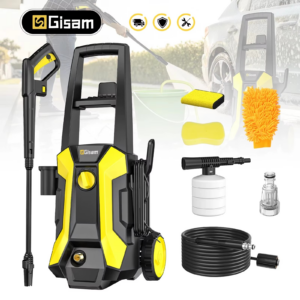 2200W elektriline kõrgsurvepesur – kompaktne 180 bar survepesur reguleeritava 0–180° pihustiga auto ja terrassi puhastamiseks