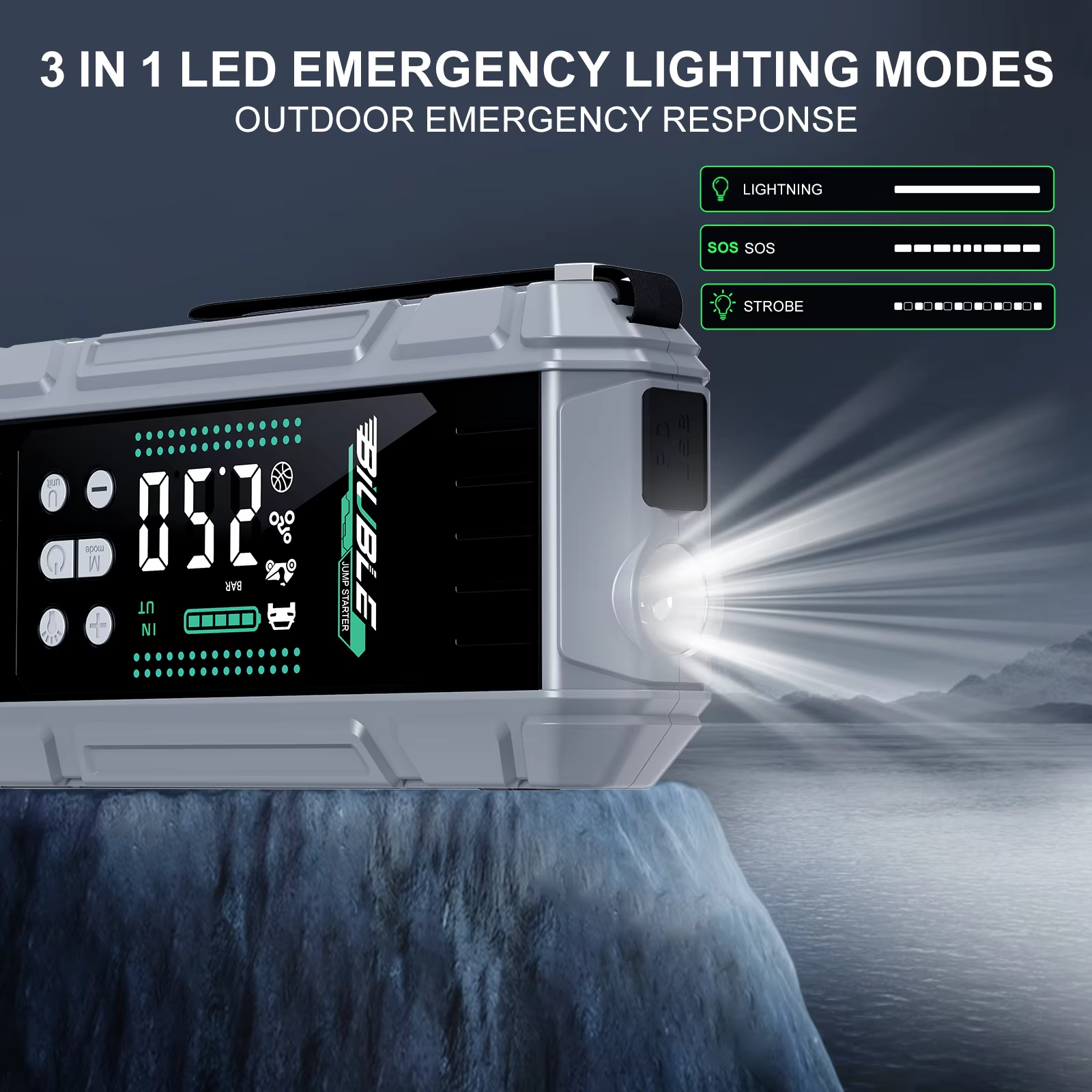 8000A Auto käivitusabi ja akupank BIUBLE 12V koos õhukompressoriga - Image 3