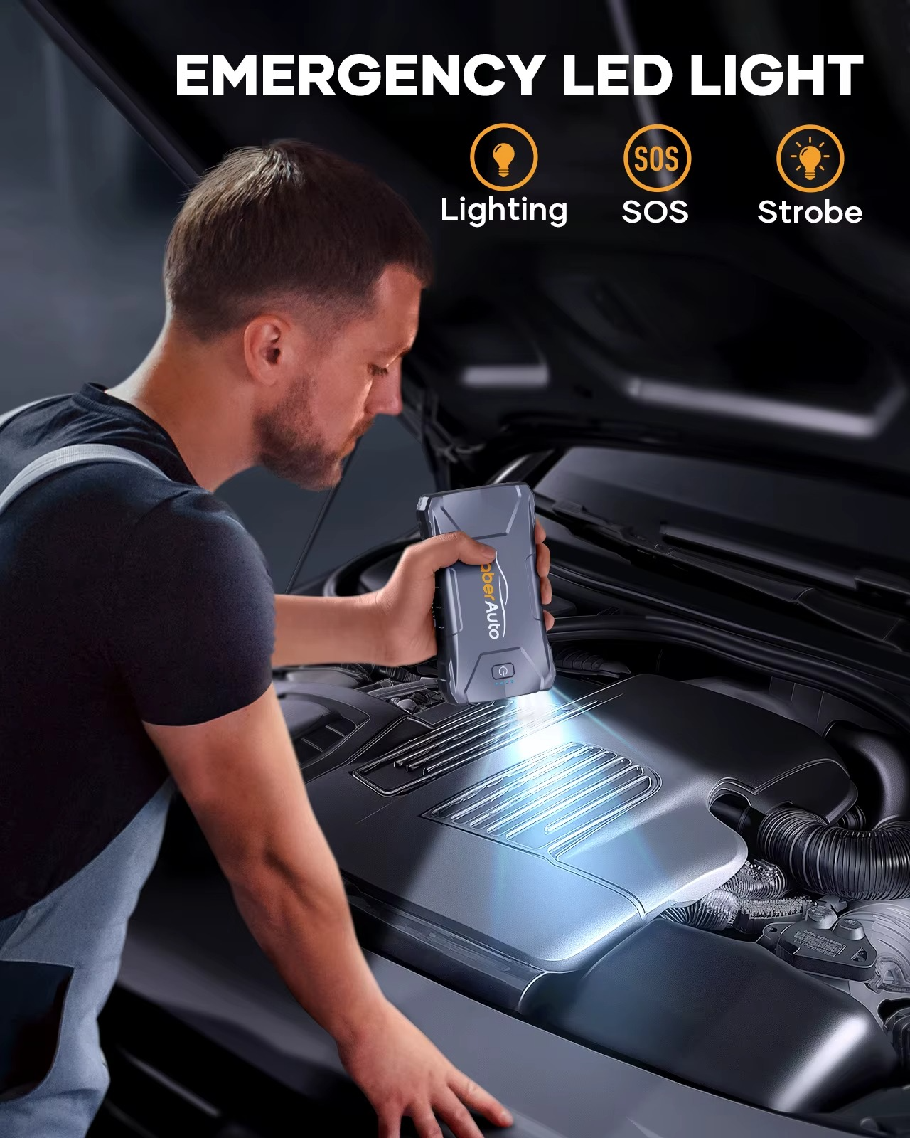 YABER Auto 2000A auto käivitusabi akupank 13 800 mAh (12V) - Image 4