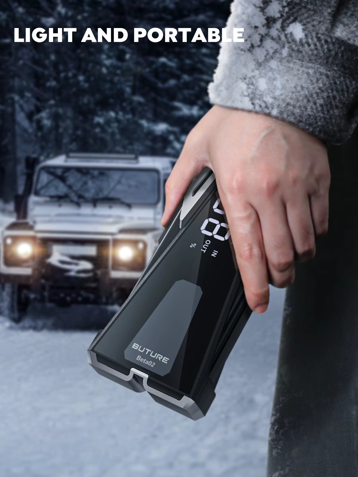 BUTURE B02 2500A auto käivitusabi akupank 21 800 mAh (12V) - Image 3