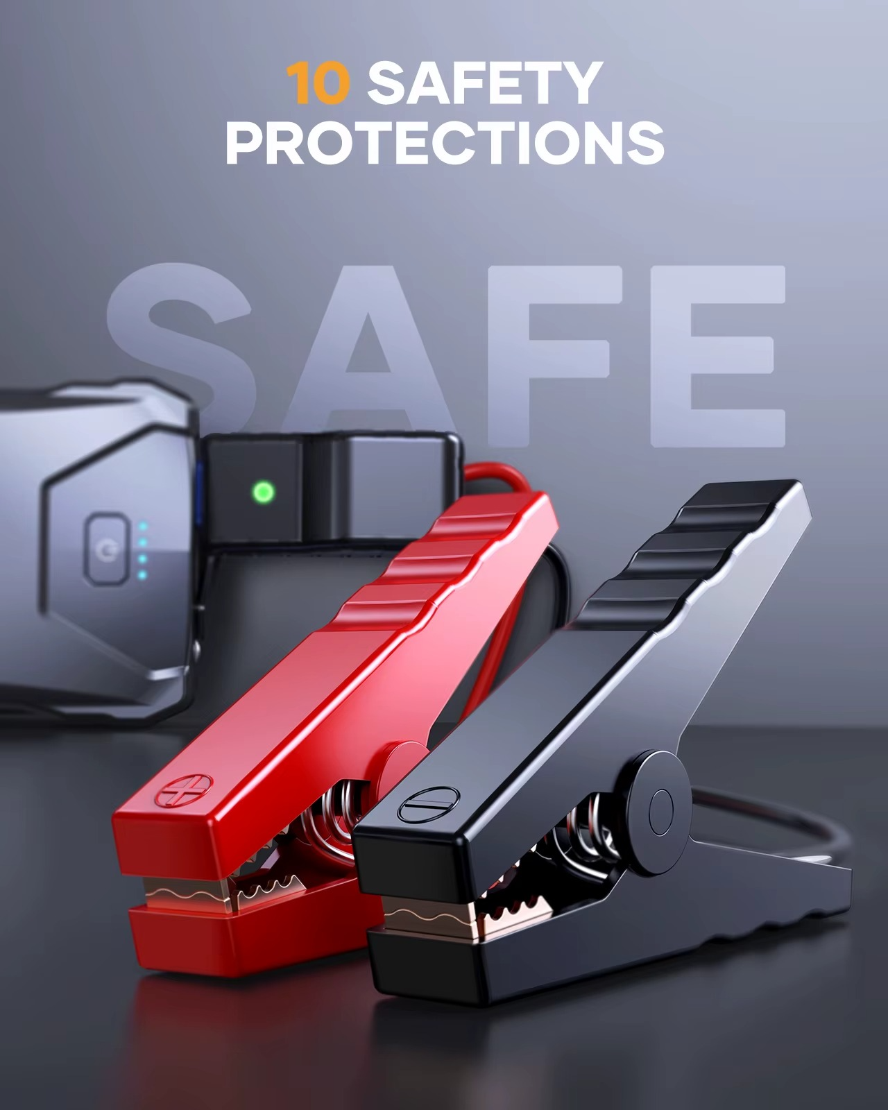 YABER Auto 2000A auto käivitusabi akupank 13 800 mAh (12V) - Image 5