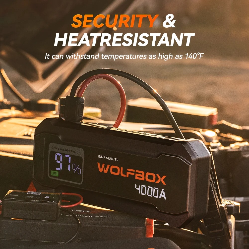 WOLFBOX 4000A Auto Käivitusabi – 24000mAh Akupank & 65W Laadija - Image 3