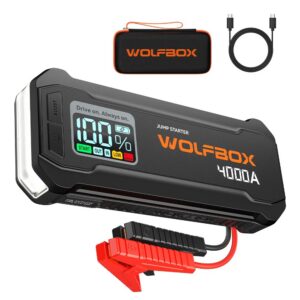 WOLFBOX 4000A auto käivitusabi ja 24000mAh akupank