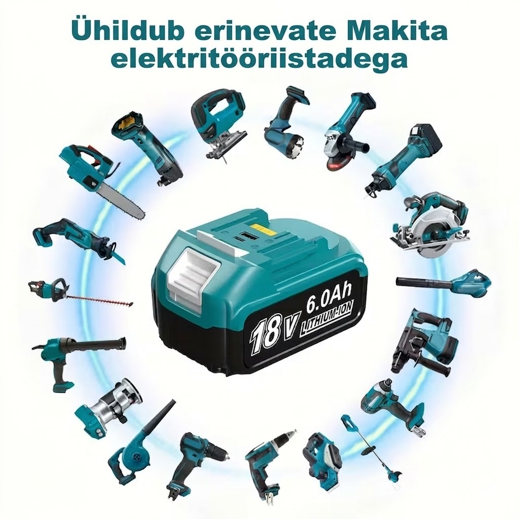 ACIGON 18V asendusaku 6.0Ah – sobib Makita 18V tööriistadele ja laadijatele - Image 6