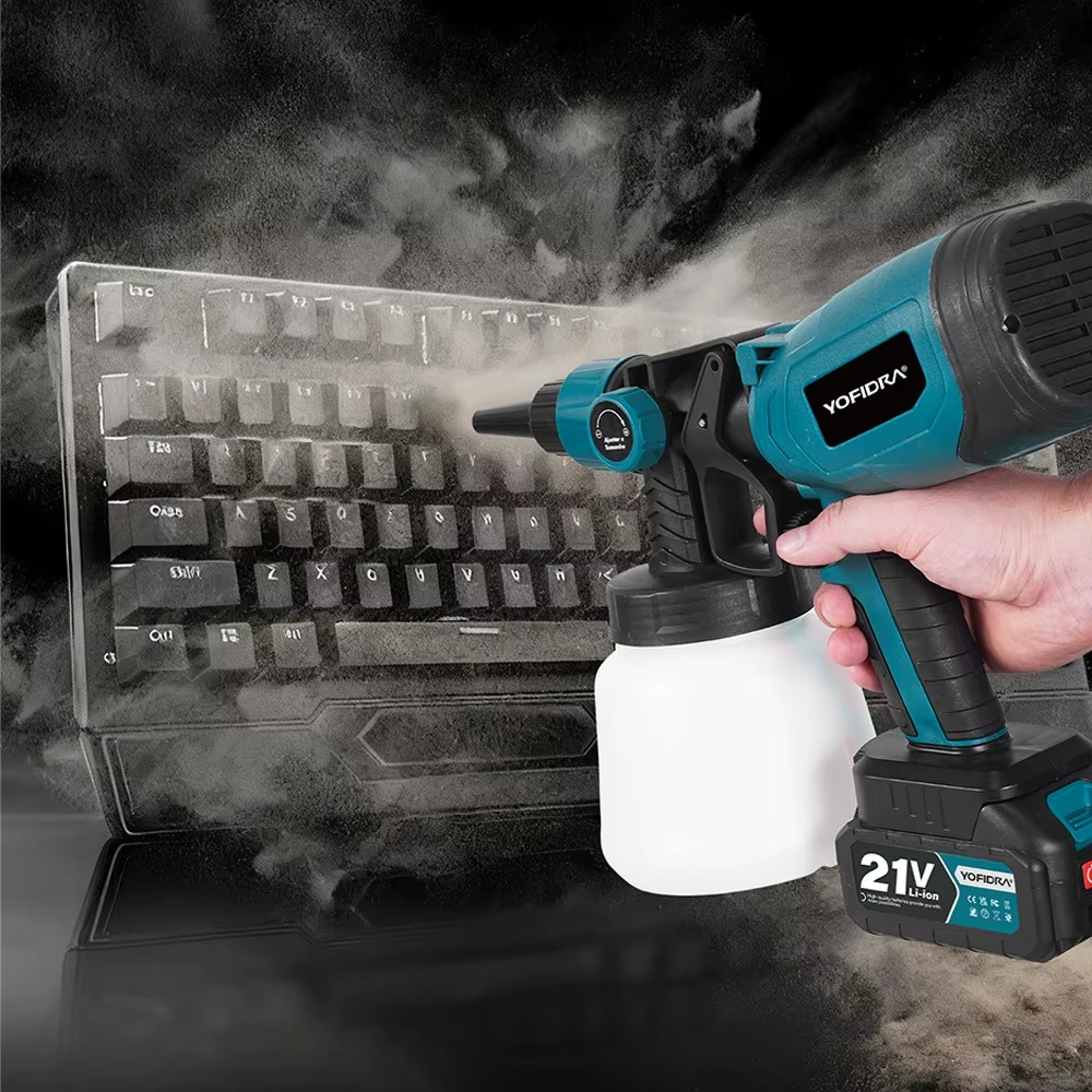 Yofidra akutoitega värvipihusti 1000 ml – Ilma akudeta, Makita 18V akude sobivus - Image 7