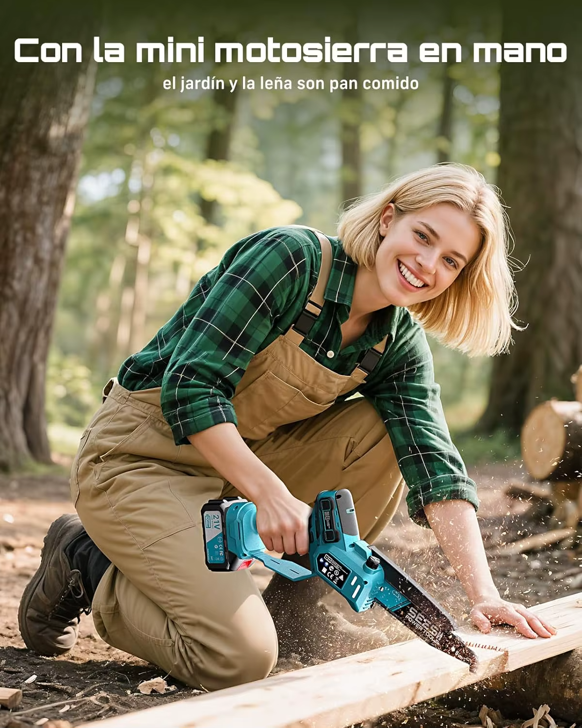 Seesii Mini Akukettsaag 6″/8″ – 2 Akut, Makita 18V Ühilduv - Image 3