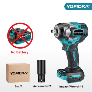 Yofidra akutoitega mutrikeeraja 1200 Nm – harjavaba 1/2" löökmutrikeeraja Makita 18V akudele