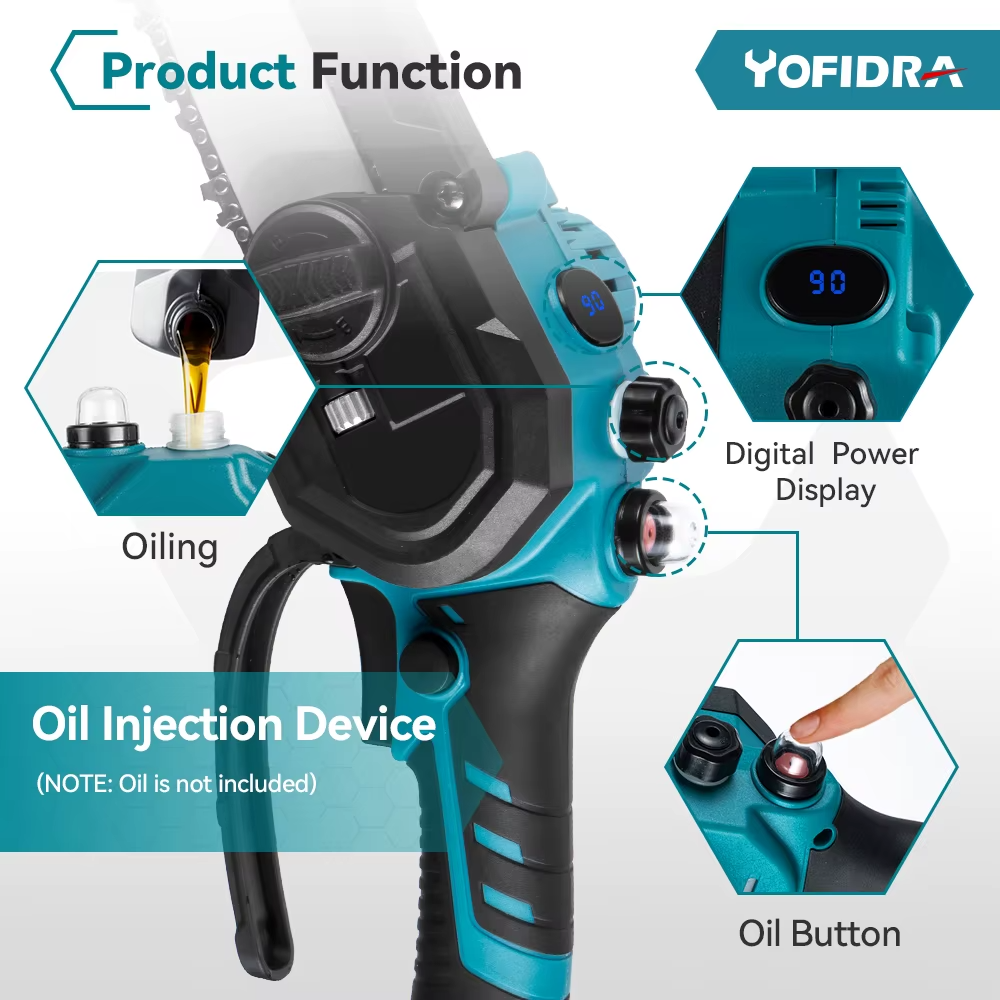 Yofidra 8" harjavaba akukettsaag – 2 akut, sobib Makita 18V akudele - Image 5