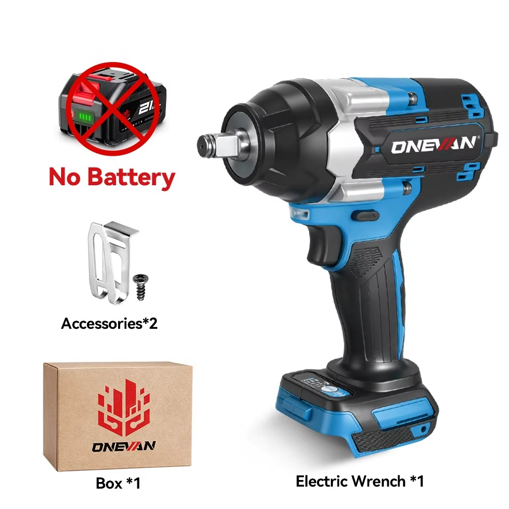 Onevan akutoitega löökmutrikeeraja 1800 Nm – harjavaba 1/2" mutrikeeraja Makita 18V akudele