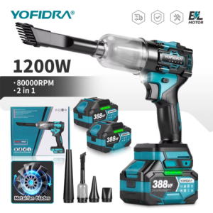 Yofidra akutoitega puhur ja tolmuimeja 2-in-1 – turbo õhupuhur Makita 18V akudele