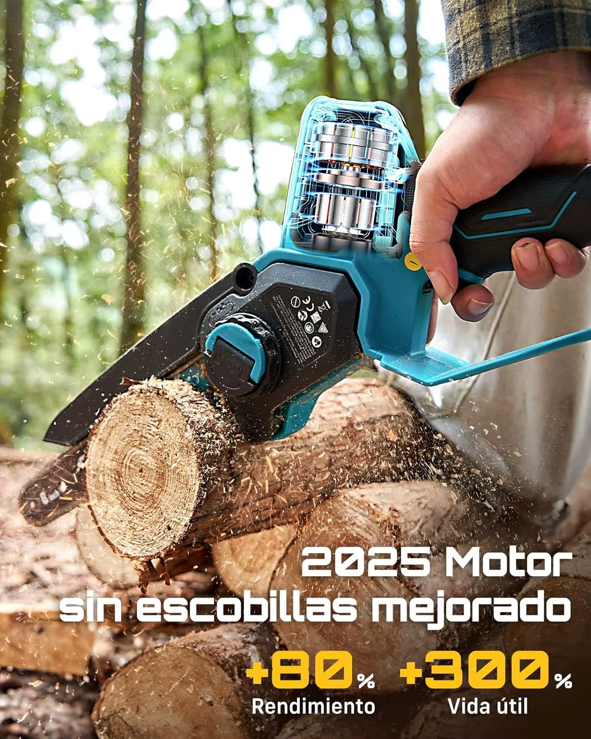 Seesii Mini Akukettsaag 6″/8″ – 2 Akut, Makita 18V Ühilduv - Image 2