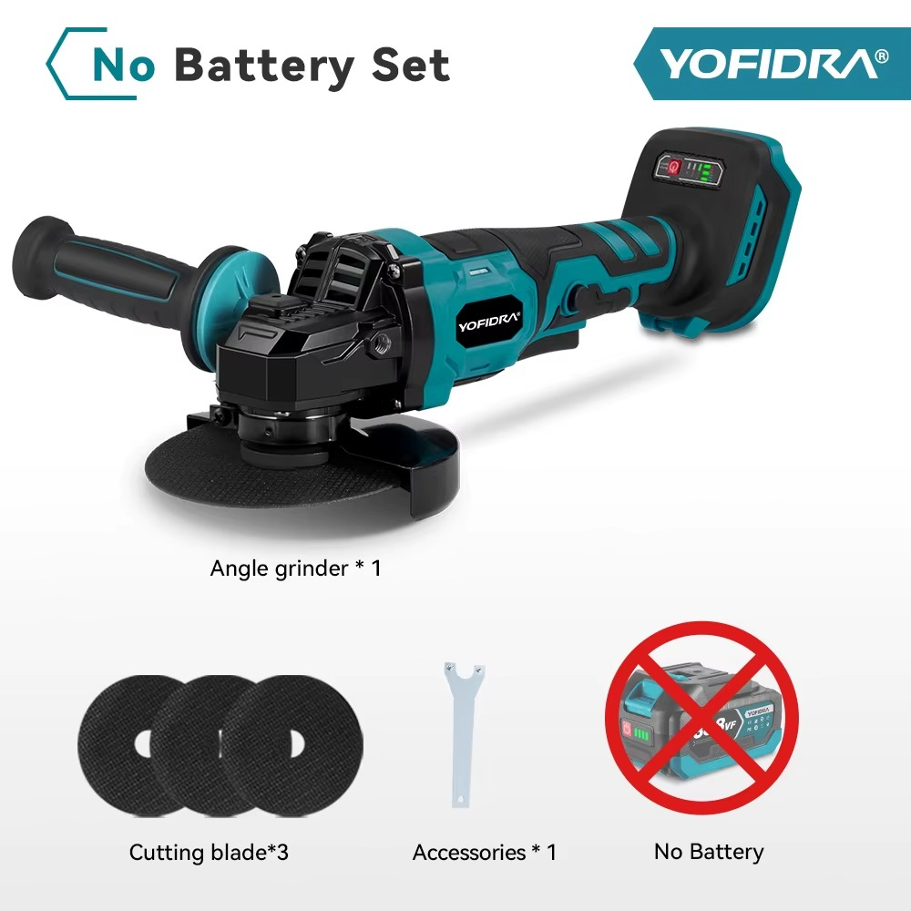 Yofidra Akunurklihvija 125mm 1500W – Akudeta, Ühilduv Makita 18V Akudega - Image 6