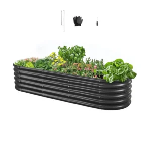 2 Pakki Tsinkitud Tõstetud Aiapeenraid, 120 x 60 x 30 cm – 1 tk